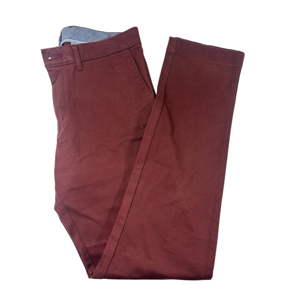 J.Crew 484 Slim-Fit Stretch Chino Pants Mens 30x32 Burgundy Maroon‎ Re-Imagined